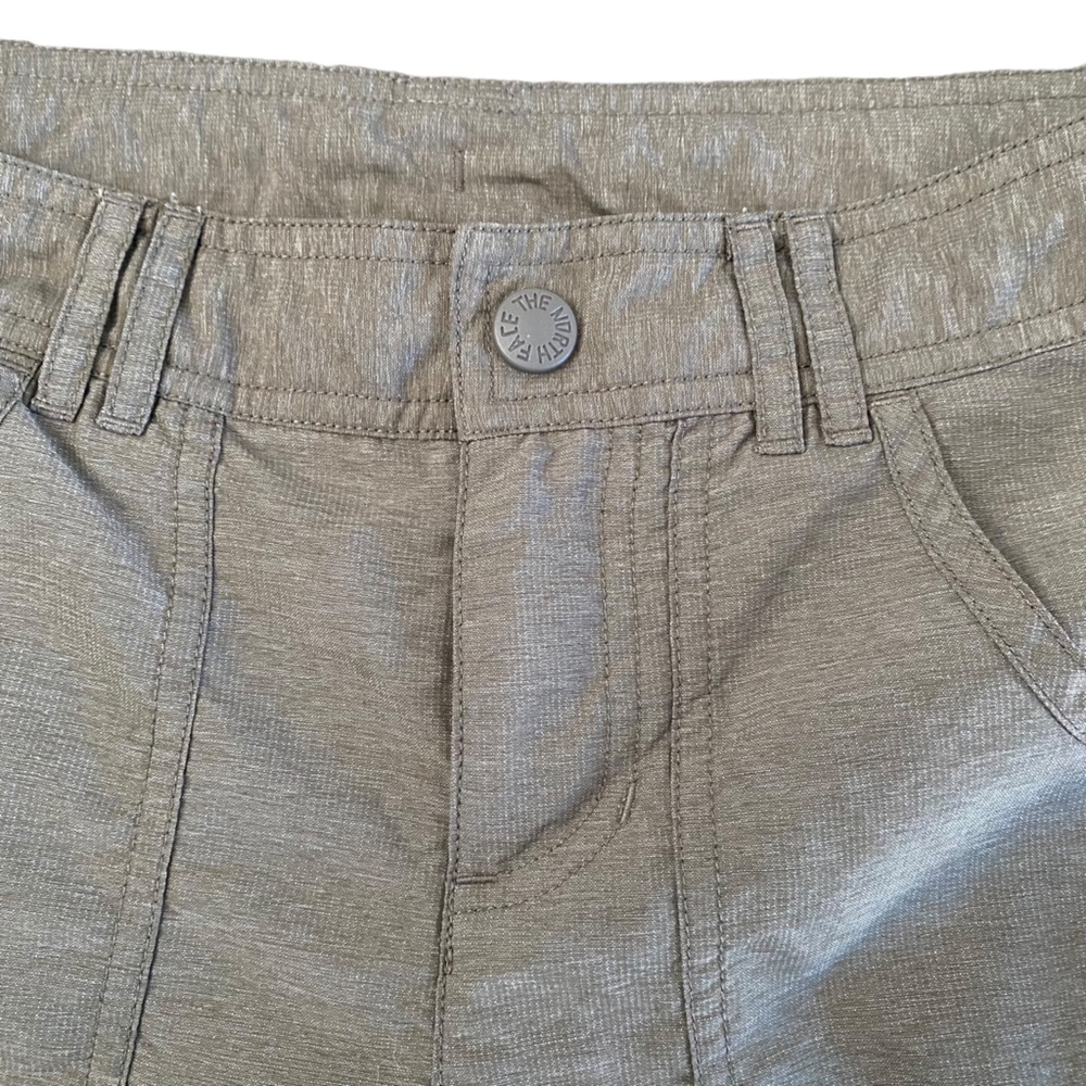 North Face Heather Brown Adjustable Hem Nylon Blend Shorts 4 - Picture 3 of 16